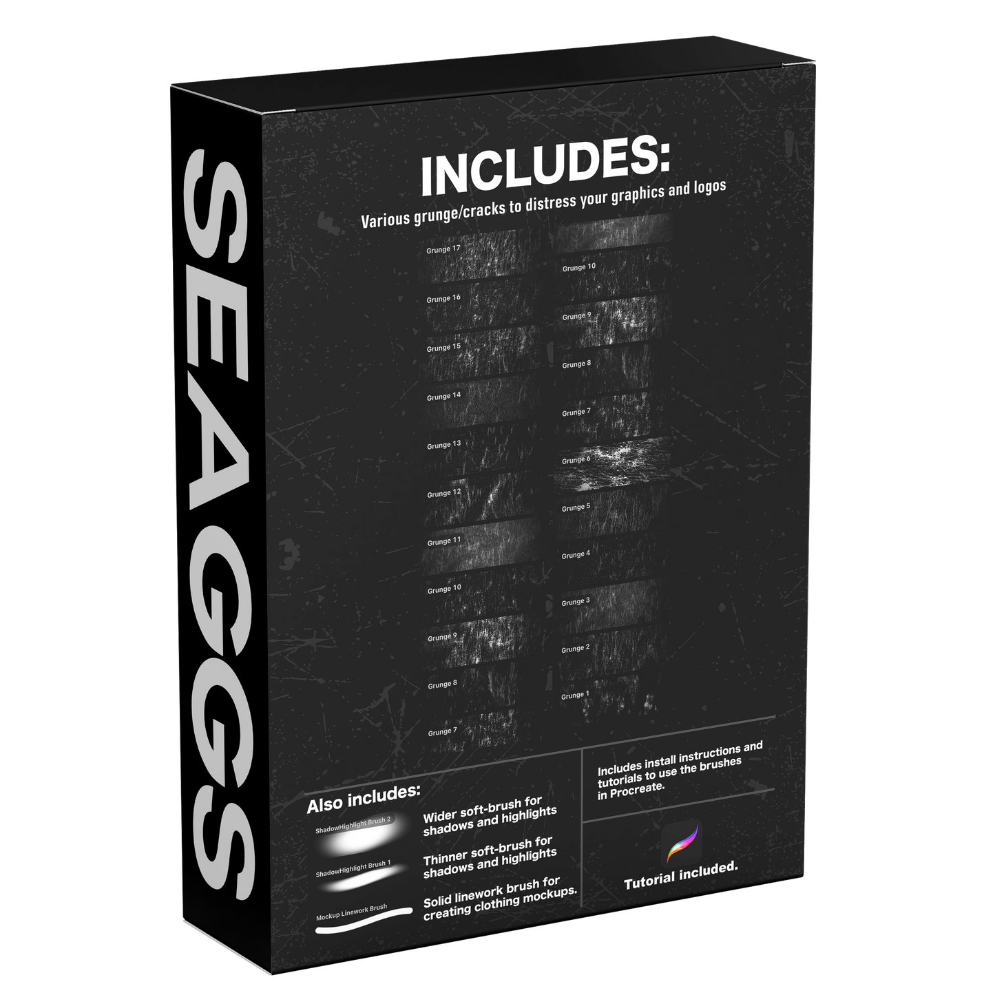 SEAGGS GRAPHIC GRUNGE BRUSHES