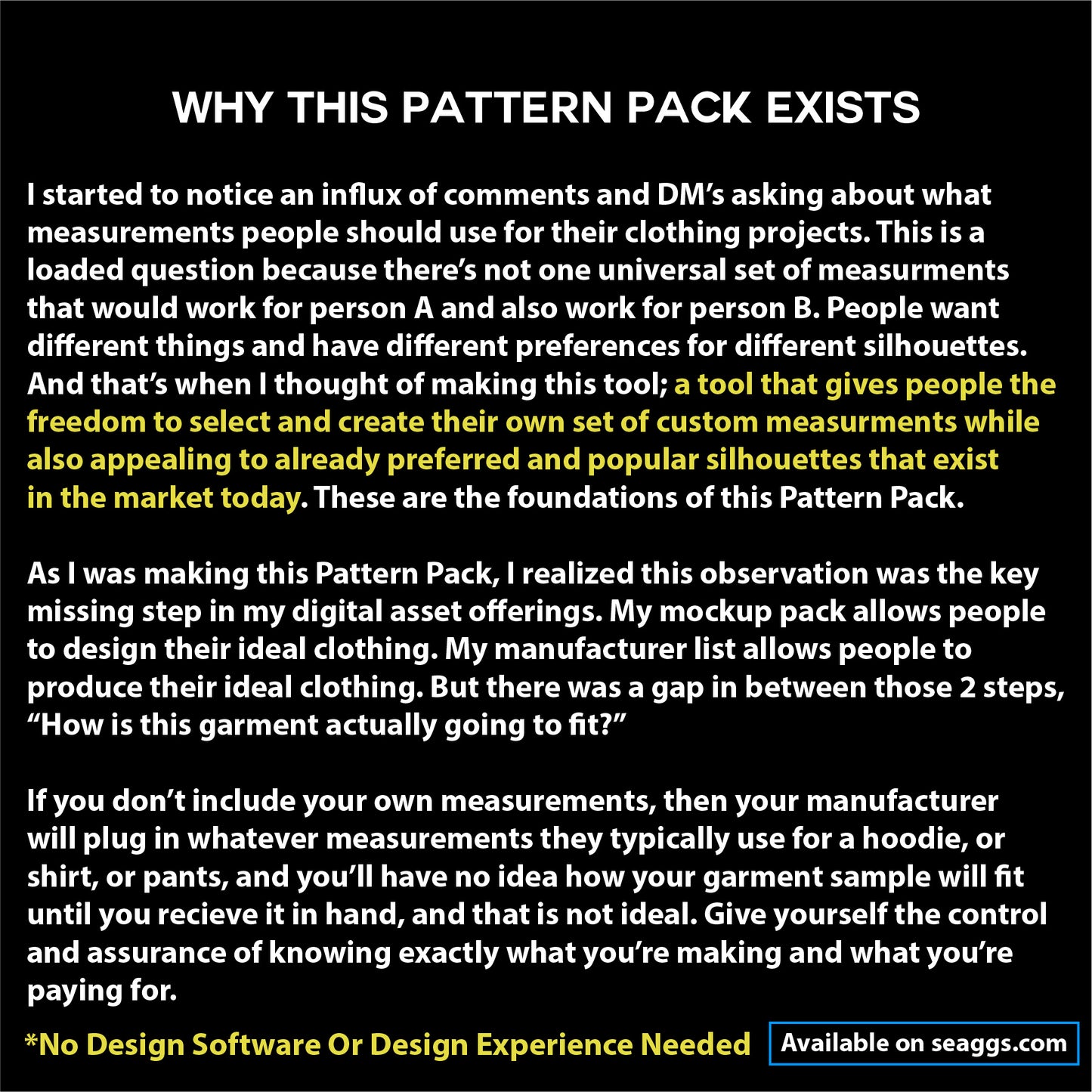 Seaggs Pattern Pack COMPLETE BUNDLE