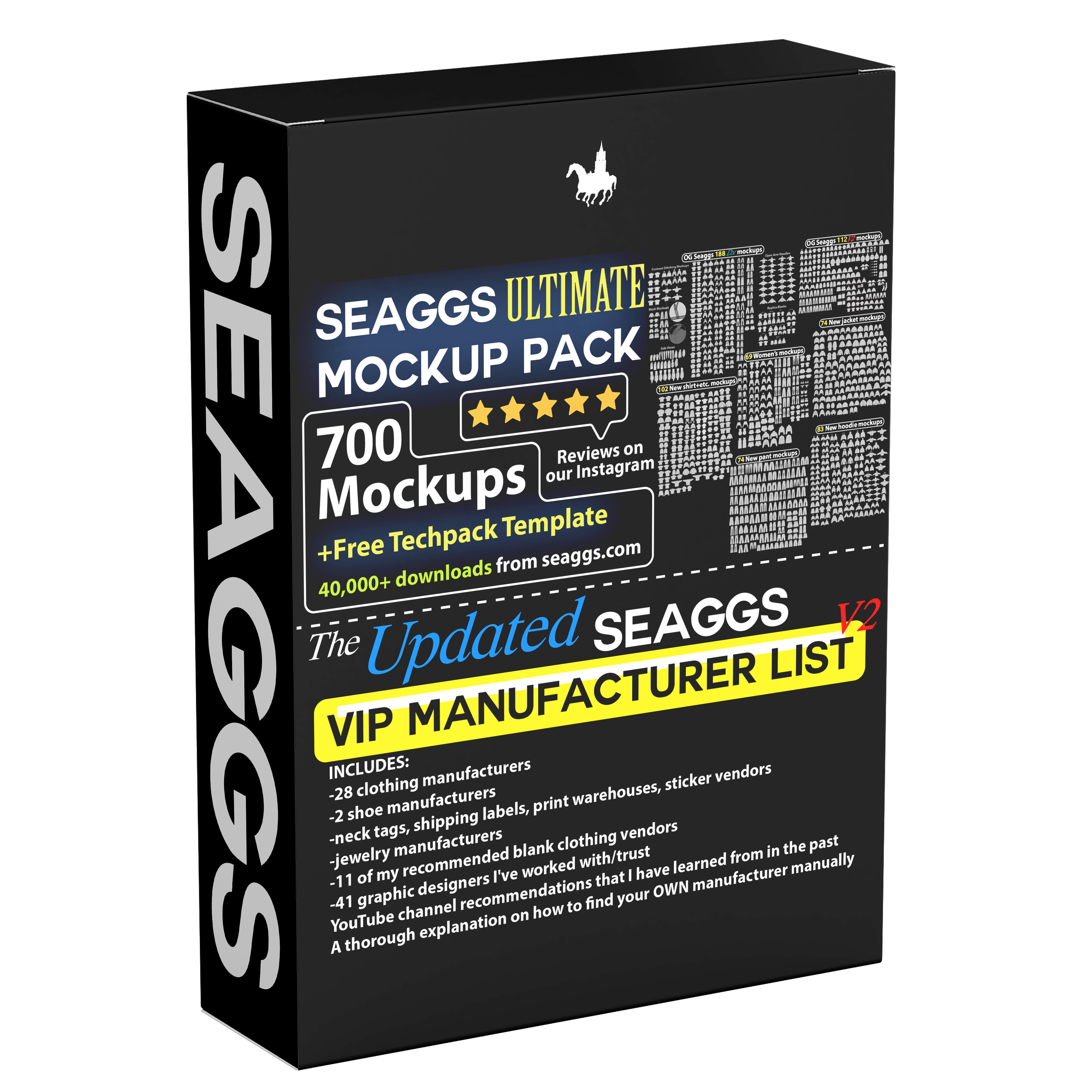 Seaggs "ULTIMATE" Mockup Pack + VIP Manufacturer List V2 Bundle