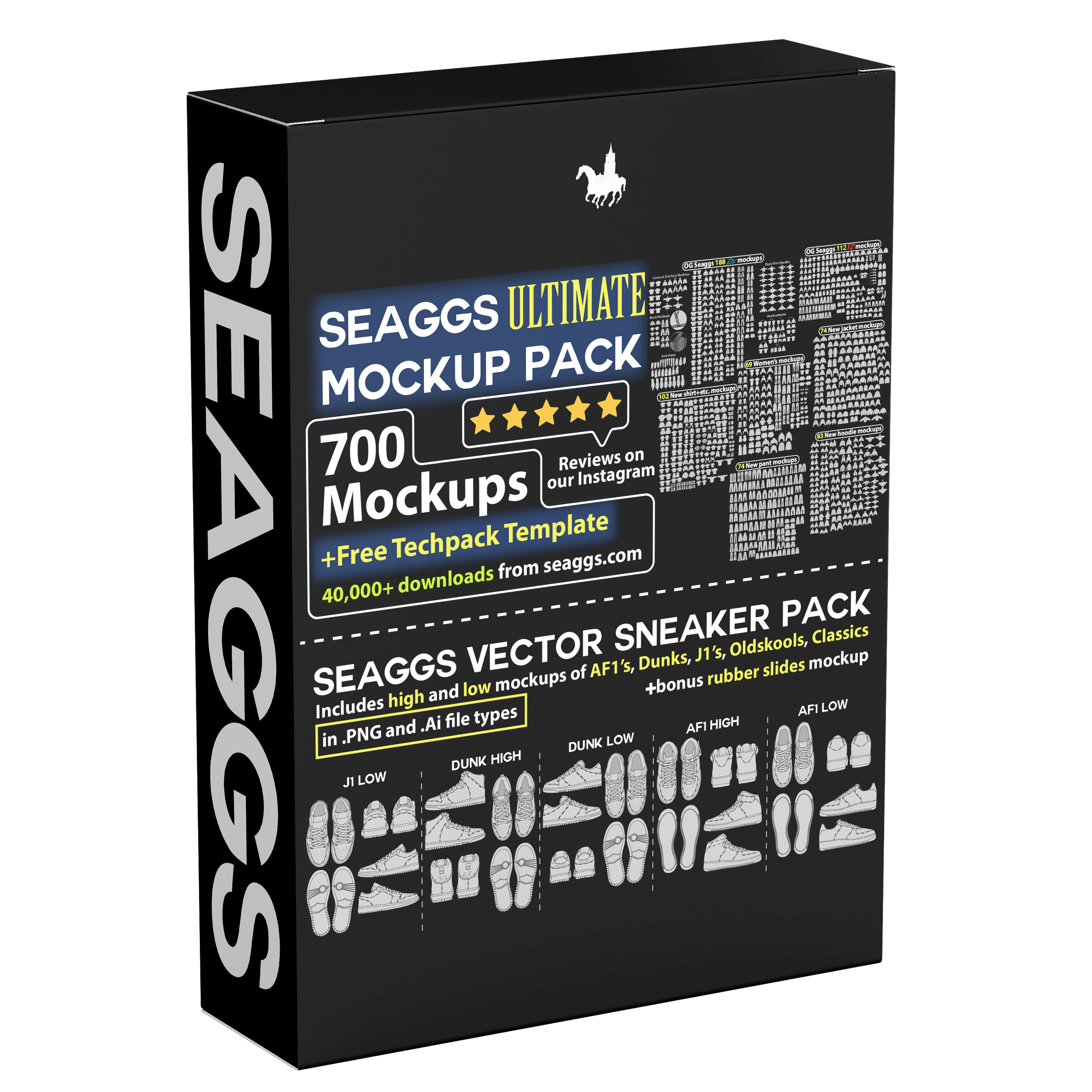 Seaggs ULTIMATE Mockup Pack + Sneaker Mockup Pack Bundle