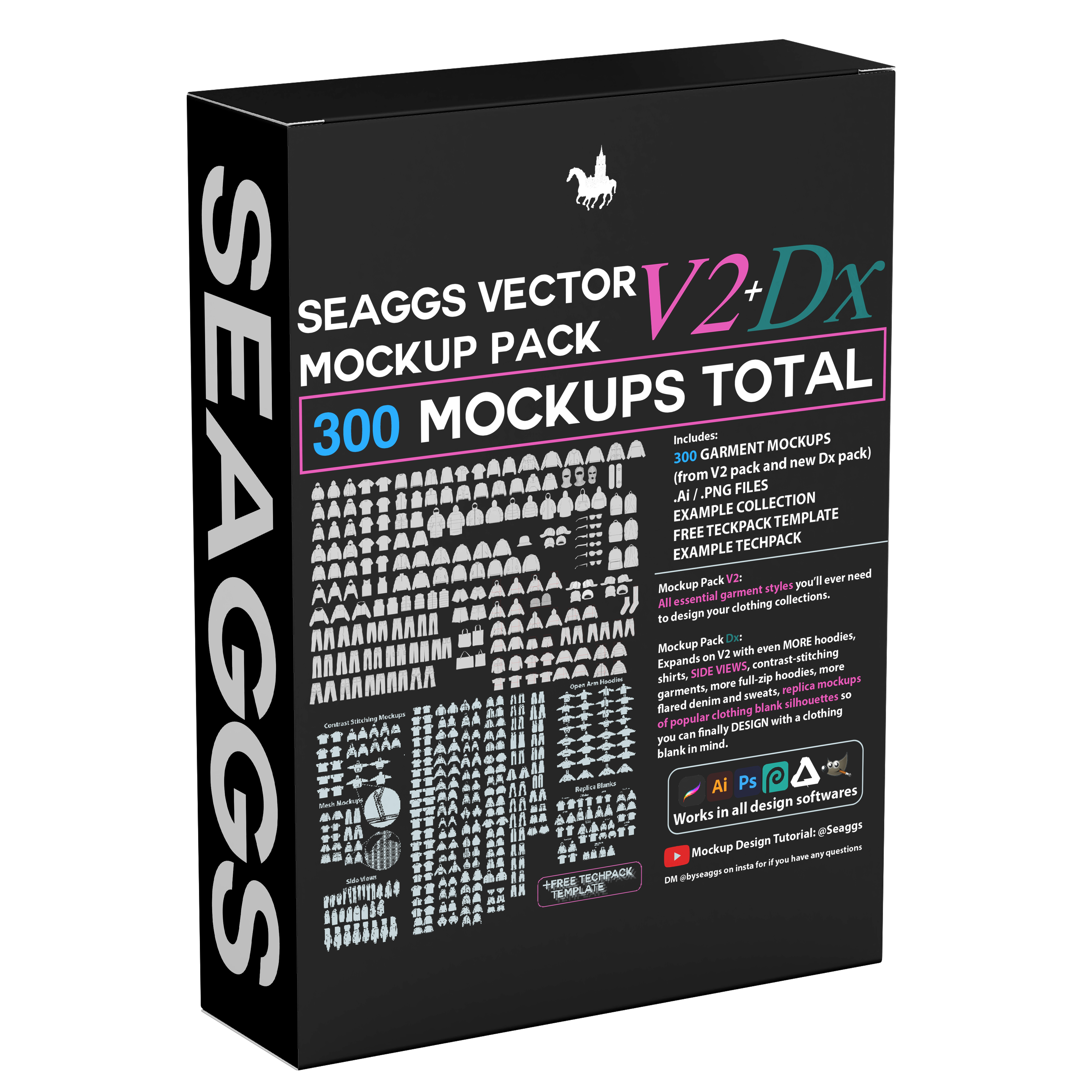 Seaggs Premium Vector Mockup Pack V2+Dx Bundle