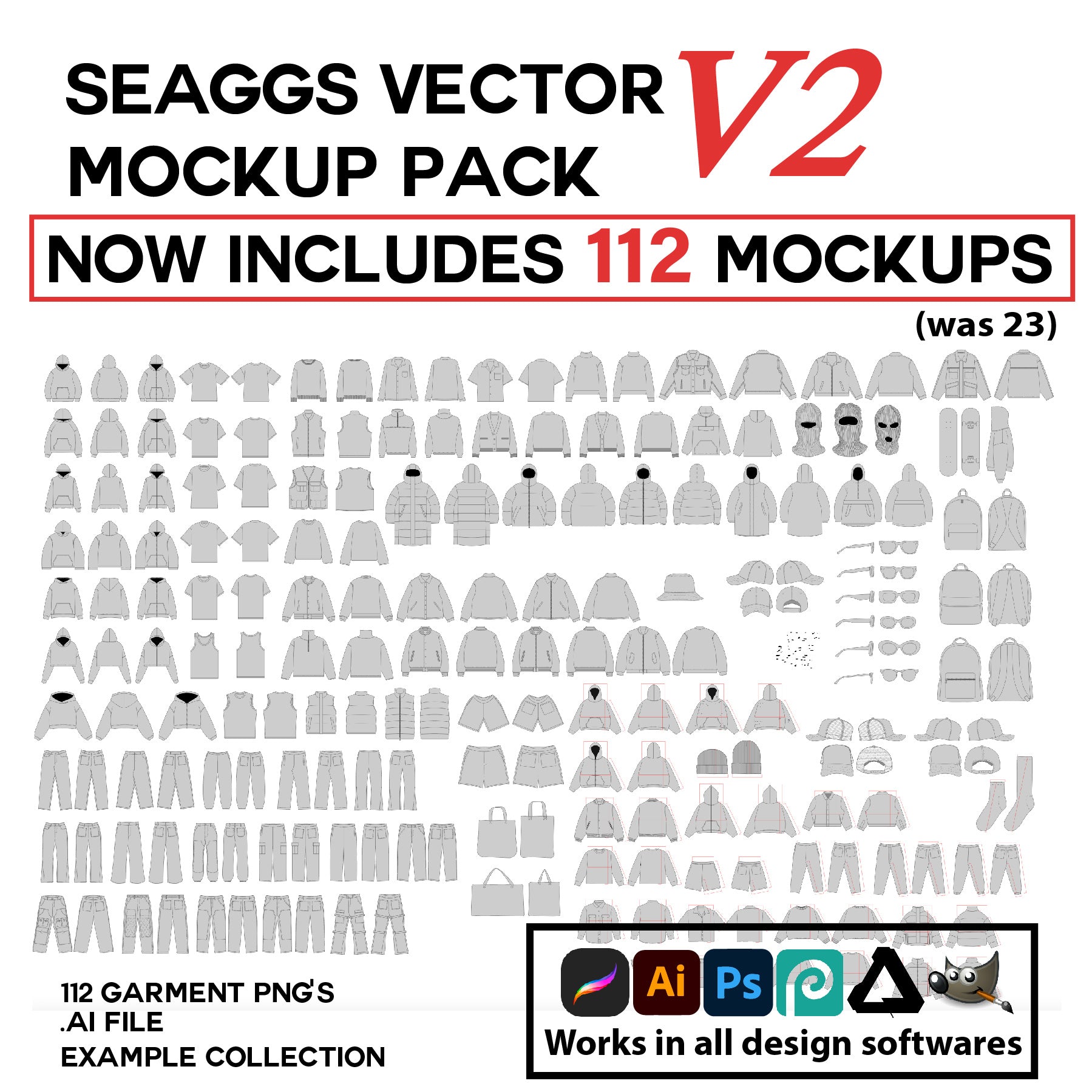 Seaggs Premium Vector Mockup Pack V2