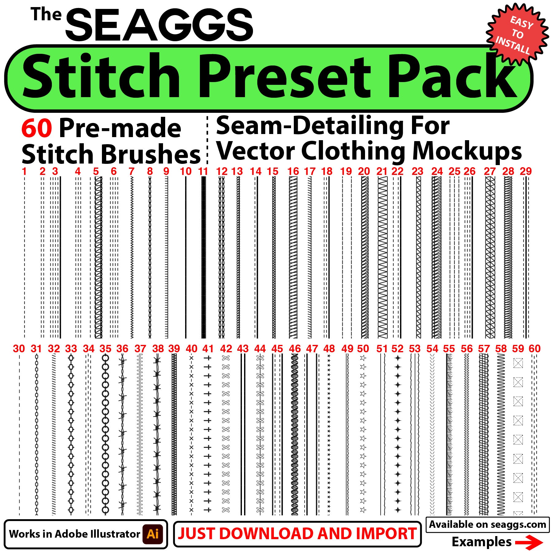Seaggs Vector Stitch Presets