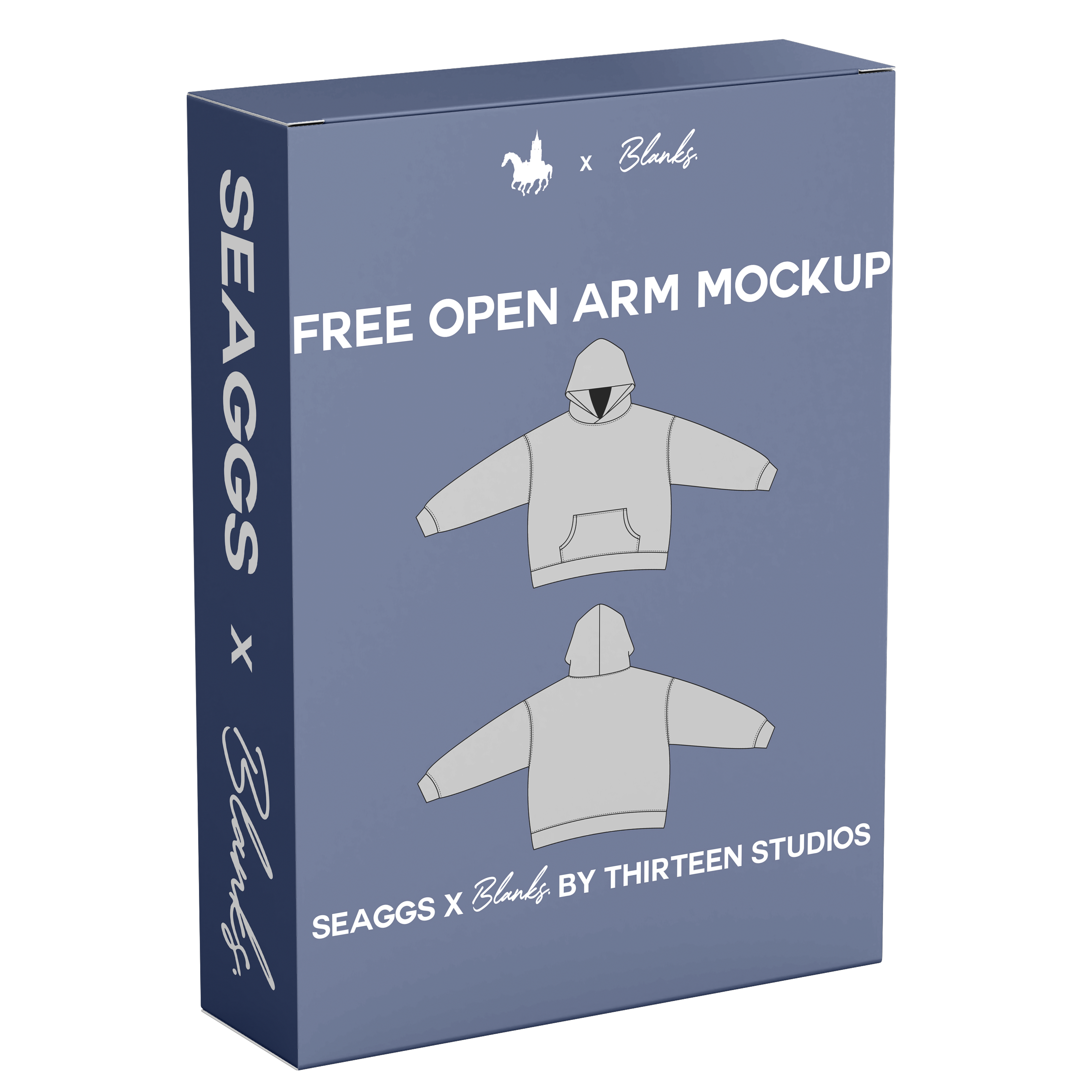 FREE "Blanks by Thirteen Studios" Open-Arm Mockup