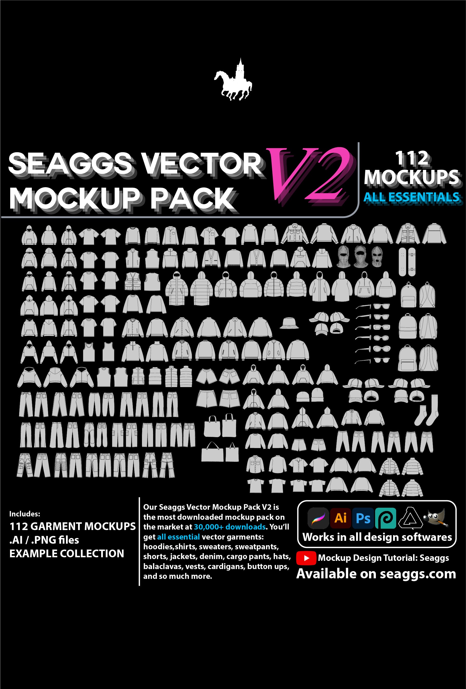 Seaggs Premium Vector Mockup Pack V2