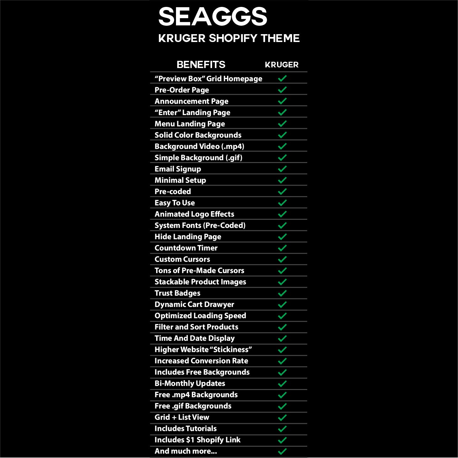 Seaggs KRUGER Shopify Theme