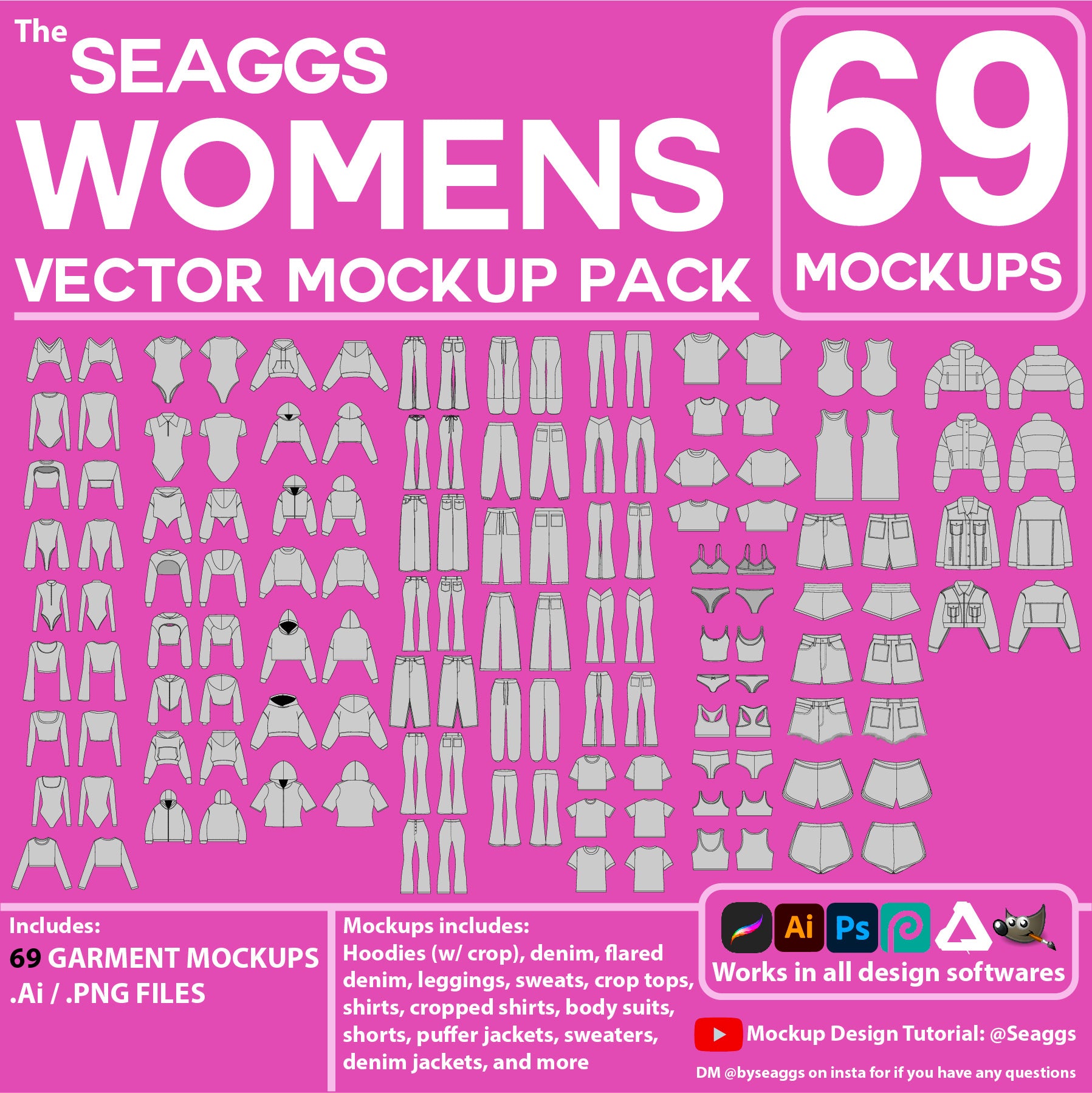 Seaggs Women's Vector Mockup Pack